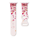 Curea Ceas Apple Watch Silicon Flowers Pink Anca's Store